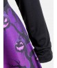 Halloween Pumpkin Horror Print Patchwork Crew Neck Long Sleeve Dress