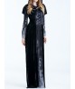 Halloween Women Costume Vampire Cosplay Hooded Party Maxi Dress