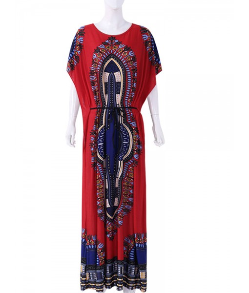 Plus Size Bohemian Flared Sleeve Strap ...