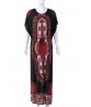 Plus Size Bohemian Flared Sleeve Strap Long Dress