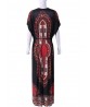 Plus Size Bohemian Flared Sleeve Strap Long Dress