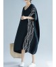 Women Modern Oversized Patchwork Line Half Sleeves Loose Dress