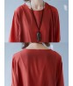 Women Casual Solid Color Batwing Sleeves Loose Dress