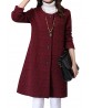 Vintage Solid Open Stitch Long Sleeve Loose Women Coat