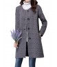 Vintage Solid Open Stitch Long Sleeve Loose Women Coat