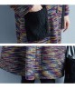 Vintage Patchwork Pocket Long Sleeve Winter Knitted Loose Sweater Coat