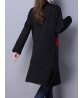 Vintage Button Patchwork Long Sleeve Chinese Style Loose Coat