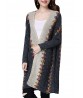 Ethnic Printing Long Sleeve Knitted Loose Sweater Women Coat