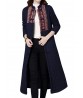 Patchwork Long Sleeve Plate Buckles Loose Thick Women Coat