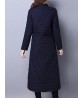 Patchwork Long Sleeve Plate Buckles Loose Thick Women Coat