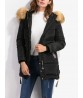 Casual Hooded Long Sleeve Zipper Thick Warm Down Coat