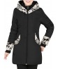 Casual Hooded Patchwork Printing Cotton-Padded Thick Warm Coat