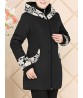 Casual Hooded Patchwork Printing Cotton-Padded Thick Warm Coat