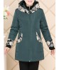 Casual Hooded Patchwork Printing Cotton-Padded Thick Warm Coat