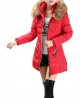 Casual Thick Hooded Medium-Long Pocket Zipper Down Coat