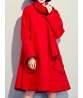 Elegant Women Pure Color Scarves Collar Long Sleeve Coat