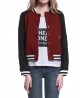 Fashion Women Contrast Color Patchwork Long Sleeve Baseball Jacket Coat