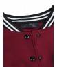 Fashion Women Contrast Color Patchwork Long Sleeve Baseball Jacket Coat