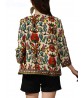 O-NEWE Vintage Women Embroidery Patchwork Printed Short Jacket