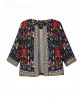 O-NEWE Vintage Women Embroidery Patchwork Printed Short Jacket