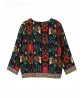 O-NEWE Vintage Women Embroidery Patchwork Printed Short Jacket