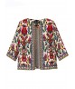 O-NEWE Vintage Women Embroidery Patchwork Printed Short Jacket