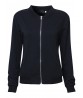 Casual Solid Long Sleeve Zipper Black Women Baseball Jacket