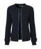 Casual Solid Long Sleeve Zipper Black Women Baseball Jacket