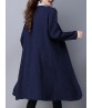 Winter Vintage Long Sleeve Knitted Women Long Sweater Coat