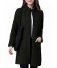 National Wind Solid Jacquard Stand Collar Long Sleeve Coat