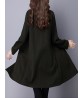 National Wind Solid Jacquard Stand Collar Long Sleeve Coat