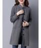 National Wind Solid Jacquard Stand Collar Long Sleeve Coat