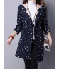 Vintage Printing Hooded Long Sleeve Loose Thick Women Coat