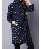 Vintage Printing Hooded Long Sleeve Loose Thick Women Coat