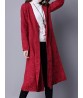 Vintage Winter Jacquard Long Sleeve Loose Mid-Long Cardigan Coat