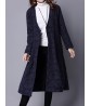 Vintage Winter Jacquard Long Sleeve Loose Mid-Long Cardigan Coat