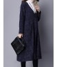 Vintage Winter Jacquard Long Sleeve Loose Mid-Long Cardigan Coat