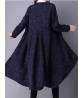 Vintage Winter Jacquard Long Sleeve Loose Mid-Long Cardigan Coat