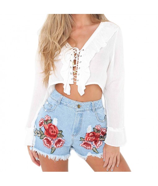 Fashion Women`s Ladies Summer Long Sleeve Shirt Loose Casual Blouse Tops T-Shirt