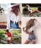 Fashion Women`s Ladies Summer Long Sleeve Shirt Loose Casual Blouse Tops T-Shirt