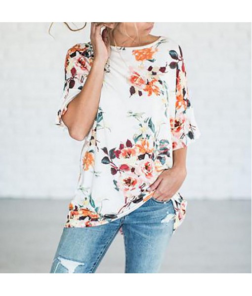 Fashion Women Blouse Top Cotton Blouse ...