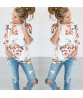 Fashion Women Blouse Top Cotton Blouse Short Sleeve Shirt T-shirt Summer Casual