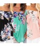 Fashion Women Summer Cotton Blouse Off Shoulder Pringing Loose Casual T Shirt Tops