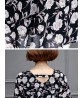 Women Short Sleeve Flower Print Loose Chiffon T-shirts