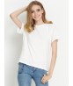 Fashion Women White Backless Bandage Casual T-shirts