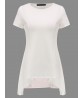 Elegant Women Pure Color Short Sleeve Irregular Hem T-Shirt