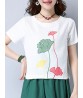 Women Print Short Sleeve Vintage T-shirts