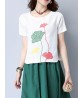 Women Print Short Sleeve Vintage T-shirts