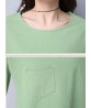 Vintage Women Long Sleeve Patchwork Side Split T-shirts