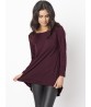 Gracila Women Long Sleeve Casual Pocket Irregular T-Shirts